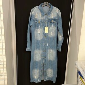 Ladies long denim dress. Missy